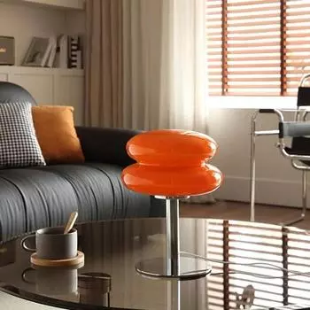 Итальянский дизайнерский стеклянный яичный пирог настольная лампа светодиодный домашний декор атмосфера витражные настольные лампы спальня прикроватный детский ночник