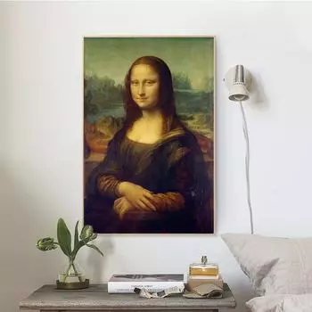 Итальянский известный художник Леонардо да Винчи Мона Лиза плакаты печать на холсте настенная живопись на холсте для гостиной домашний декор 21*30cm