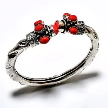 Итальянский красный коралловый драгоценный камень 925 посеребренный ювелирный браслет ручной работы