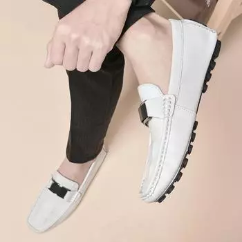 Итальянский люксовый бренд моды для мужчин повседневная обувь мокасины новые мужские натуральная кожа слипоны формальные мокасины ручной работы мужские туфли 35 чёрный