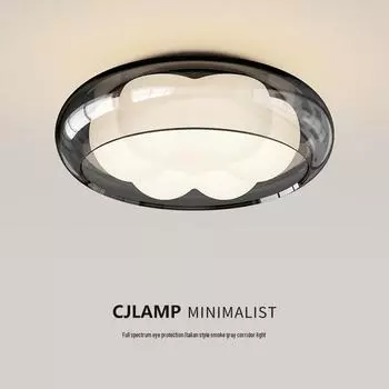 Итальянский минималистский стеклянный потолочный светильник для крыльца или балкона Eye Protection Lighting with Three-Color Change