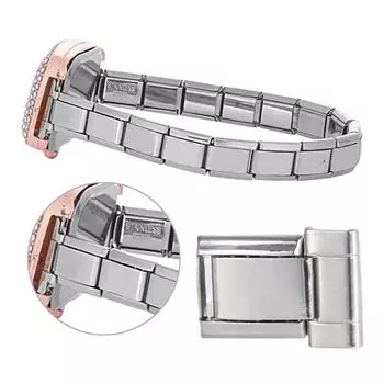 Итальянский модульный ремешок для часов, соединительный элемент из нержавеющей стали, ювелирные аксессуары, подходящие для любителей часов
