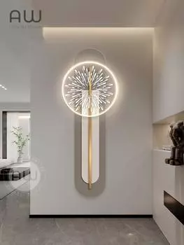 Итальянский простой домашний декор светодиодная лампа настенное украшение современное украшение гостиной пульт дистанционного управления настенный переключатель подвесное украшение 36X100CM