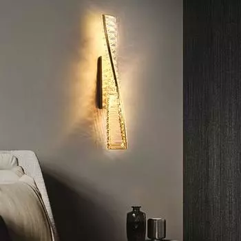 Итальянский светодиодный светильник класса люкс хрустальный настенный светильник для дома гостиная фон настенное украшение спальня прикроватная лампа декоративная лампа Warm White (2700-3500K)