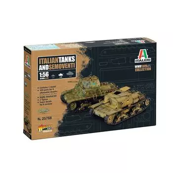 Italeri 1/56 WW2 Италия Карло Армато/Семовенте пластиковая модель 2в1 IT25768