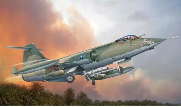 Italeri 2504 AC STARFIGHTER МОДЕЛЬ САМОЛЕТ НАБОР 132 F-104 красный