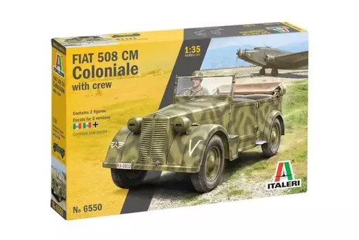 ITALERI Tamiya Military Series Fiat 508 CM Coloniale driver Пластиковая модель 38550 IT6550 1/35 No.6550 (с куклой)