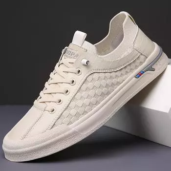 Italian Brand Interview Commuting Work Shoes for Men s Outdoor Leisure Walking Shoes Fashionable Men s Driving Shoes Lightweight 38 бежевый