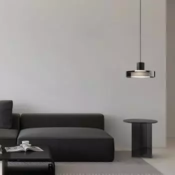 Italian copper simple small chandelier bedroom bedside suspended lamp Nordic designer creative glass dining bar hanging pendent light yellow