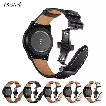 Италия кожаный ремешок для часов samsung galaxy watch 3 45 мм/46 мм Gear s3 Frontier ремень-браслет Huawei gt-2-2e-Pro 46 мм 22 мм ремешок для часов