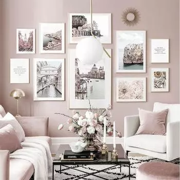 Италия Венеция Атрани пляжное здание пейзажный принт плакат винтажный холст настенная живопись фотография скандинавская картина домашний декор A4 21x30cm No Frame