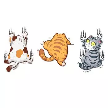 Itisyou Bicycle Car Funny Car Cat Наклейка для Cat Car Scratch Hiding Bike Suitcase Pack of 3 Наклейка, Наклейка, Наклейка, Автомобиль, Наклейка, Наклейка,