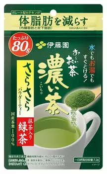 Itoen Oi Ocha Smooth Dark Tea Powder с функциональным пакетом-молнией 80 г [Пищевые характеристики]