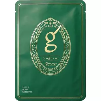Itoguchi Green Eyebrow Moist Rich Mask 30 мл биоцеллюлозная тканевая маска Новая технология Высокое содержание шелка Специальный уход для вашего особенного дня [1 шт.]