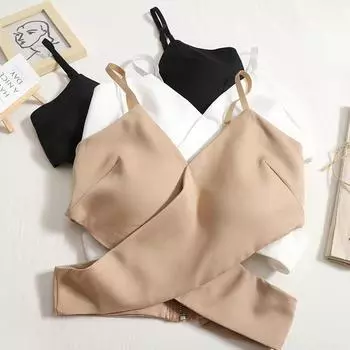 ITOOLIN Y2K женские сексуальные укороченные крестиком лоскутные майки однотонные милые укороченные топы с открытыми плечами майки уличная универсальная одежда