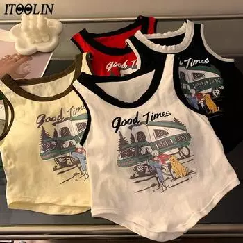 ITOOLIN женские спортивные майки с подкладкой для бюстгальтера шикарные укороченные топы вязаные топы без рукавов нестандартной формы для женщин кофточка для бега Fit For 40-60kg чёрный