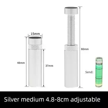 ITX Aluminum Magnetic Bottom Small Chassis Graphics Card Support Silver medium 4.8-8cm adjustable