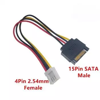 ITX FDD Floppy 4Pin Female 2.54mm To 15Pin SATA Male Female адаптер-конвертер Материнская плата Питание провода Кабель 18AWG