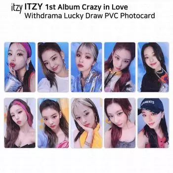 ITZY 1-й альбом Crazy In Love Официальная ПВХ-фотокарточка с выигрышем от драмы Счастливый розыгрыш