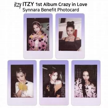 ITZY 1-й альбом Crazy In Love Официальная фотокарточка Polaroid Synnara Benefit KPOP Lia