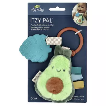 Itzy ritzy, Itzy Pal™, Plush Pal, Includes Silicone Tedder, 0+ Months, Avocado, 1 Tedder