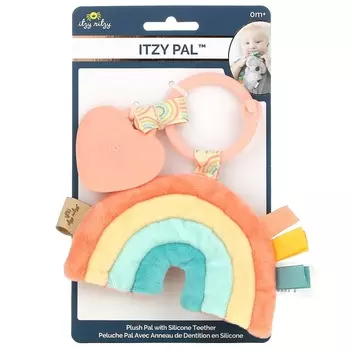 itzy ritzy, Itzy Pal, Plush Pal, с силиконовым титром, возраст 0 месяцев и старше, Macy The Rainbow, 1 привязь