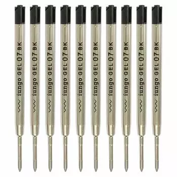 iungo Совместимый стержень для шариковой ручки PARKER с гелевыми чернилами Parker Jetstream Prime (Черный, Металл, 10, 07)