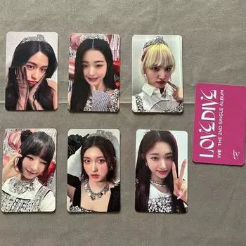 IVE Ive Love Dive Selfie Poka Wonyoung Eugene Ray Осенняя серия 6 шт. Неопубликованная фотокарточка A Set