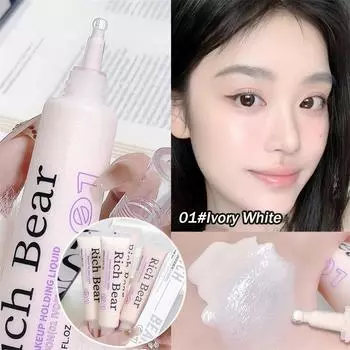 Ivory White Liquid Foundation Водостойкий стойкий консилер Полное покрытие Осветление лица Увлажнение Контроль жирности Натуральный BB-крем 01 Ivory White