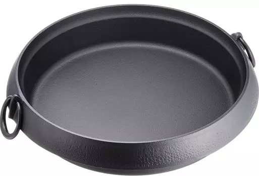 Iwachu 20015 Iwachu Sukiyaki Pot, Beautiful Skin, Large, Black Baking, Induction Compatible, Nambu Ironware