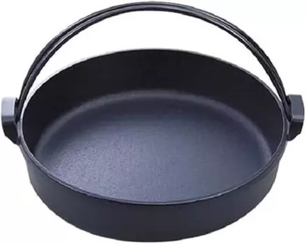 Iwachu 20040 Sukiyaki Pot with Southern Vine, 11.0 inches (28 cm), Black, Inner Diameter 11.0 inches (28 cm), Induction Compatible, Nambu Ironware