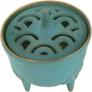 Iwachu Благовония Курильница Синий Корпус Размер x H9 29212 Дизайн Аксессуары Nambu Ironware Золото/Турецкий (см) 8,5