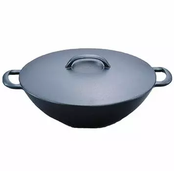 Плоская кастрюля Iwachu черного цвета с обжигом, внутренний диаметр 31 см, совместимая с IH, железная посуда Nambu 21062, универсальная (большой) чёрный