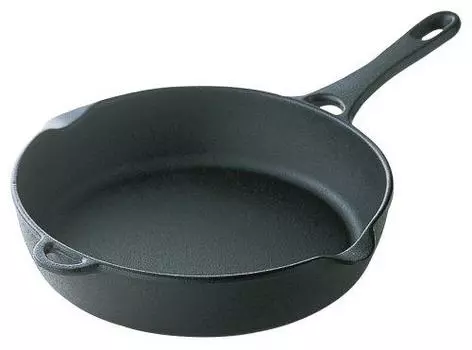 Iwachu Frying Pan 21 Black Baked Inner Diameter 21cm IH Compatible Nambu Ironware 24011 Black