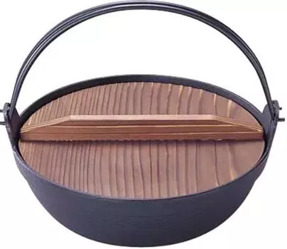 Iwachu Furusato Deep Type Black Inner Diameter IH Nanbu Ironware 21011 Pot, 30, Baked, 29cm, Compatible, чёрный