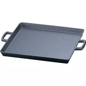 Тарелка для масла Iwachu черная запеченная внутренние размеры 30 x 27 см для открытого огня Nambu Ironware 23013 (большой) чёрный