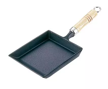 Iwachu Tamagoyaki деревянный черный запеченный Внутренний размер 18 x 15 см IH-совместимый Nanbu Ironware 24017 Черный (с ручкой) чёрный