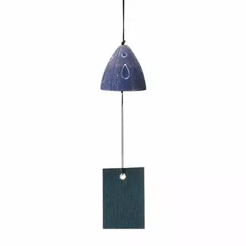 Iwachu Wind Chime Shower Blue Nanbu Ironware 27168 Silver/Purple 5(H)5cm