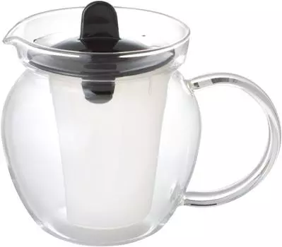 iwaki Glass Teapot Microwave Pot Tea Pot Teapot Black 480ml Heat-resistant K853T-BK
