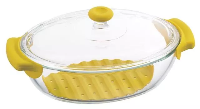 iwaki Heat Resistant Glass Range Cocotte Alentin Yellow 1.3L K652-Y KT652-Y жёлтый