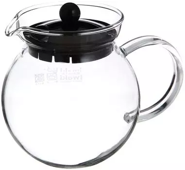 iwaki Стеклянный чайник Jumping Teapot черный 640 мл термостойкий KT894T-BK