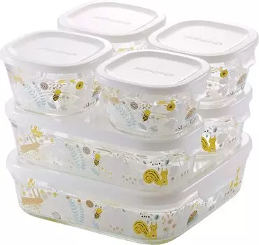 Иваки Термостойкий Стеклянный Герметичный Контейнер Shinji Kato Nordic Garden System Set Pack Range & PS-PRNSNF7