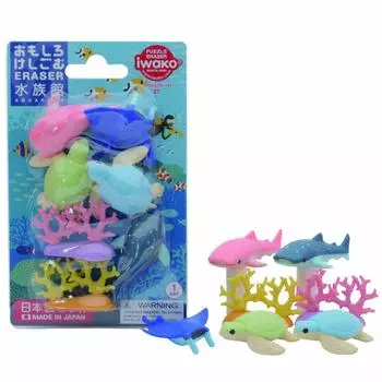 Iwako Eraser Aquarium Blister Pack of 10 SCERBRI031