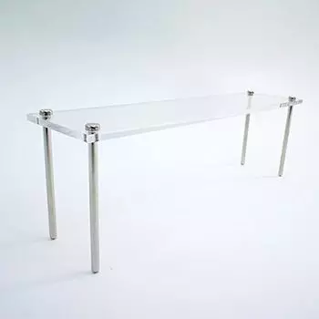 Iwamatu Acrylic Hinadan Legs Acrylic Shelf Transparent Collection Figure Acrylic Stand (Jay Stage) (Metal 50mm/100mm) (100mm)