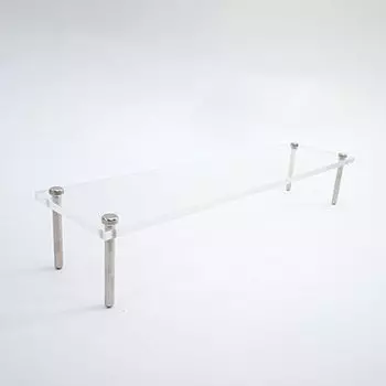 Iwamatu Acrylic Hinadan Legs Acrylic Shelf Transparent Collection Figure Acrylic Stand (Jay Stage) (Metal 50mm/100mm) (50mm)