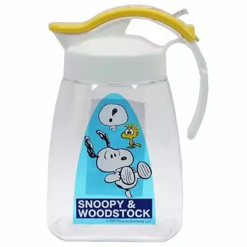 Iwasaki Industrial Snoopy Кувшин-слайдер Snoopy Woodstock Peanuts [Бутылка для воды] Вертикальный/Горизонтальный 1.3 / & белый