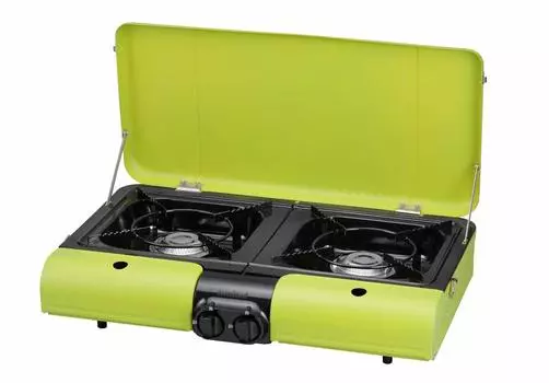 Iwatani Flat Twin Grill Table Top BBQ Grill CB-TBG-2 зелёный