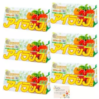 Iwatani Material Eye Wrap 100 for with 25 x 35 cm of hot water transparent cooking, embossed, gusset, [Set 6] Microwave, bath,