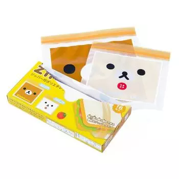 Iwatani Material ZIPBAG Rilakkuma 16 штук полиэтиленовый пакет с застежкой-молнией RK-1