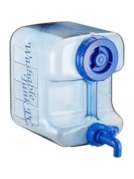 Iwatani Materials Washable Tank Polycarbonate 12L with Faucet Type Semi-transparent (Natural)